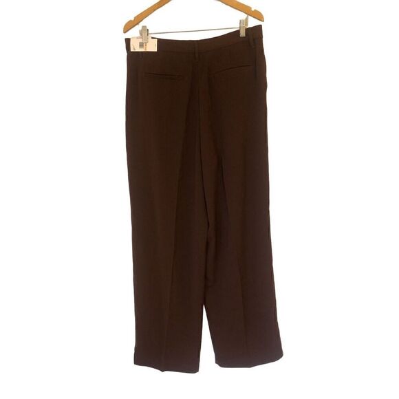Brand New Jessica Simpson High Rise Pleated Brown Dress Pants Size 16 - Picture 4 of 14